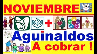 NOVIEMBRE AGUINALDOS A COBRAR  PENSIONES IMSS E ISSSTE  PAGOS BIENESTAR EN NOV SALUD CASA X CASA [upl. by Elnar]