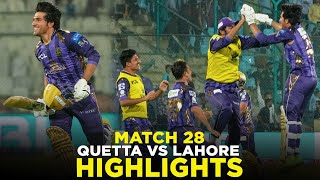 PSL 9  Full Highlights  Quetta Gladiators vs Lahore Qalandars  Match 28  M1Z2A [upl. by Archibaldo34]