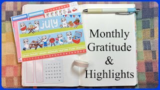 July gratitude and highlights set up in my A5 Stalogy  IttyBittyStickerCo [upl. by Giselle]