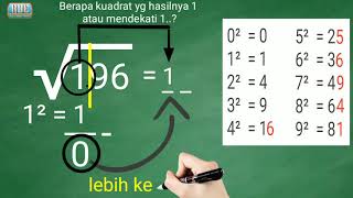 Cara Mudah Menghitung Akar Pangkat 2  Akar Kuadrat [upl. by Huggins]