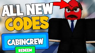 ALL 13 CABIN CREW SIMULATOR CODES February 2023  ROBLOX Codes SECRETWORKING [upl. by Luapnhoj]