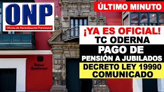 LO ÚLTIMO ONP TC ORDENA PAGO DE PENSIÓN CON DEVENGADOS E INTERESES JUBILADOS ONP [upl. by Belmonte247]