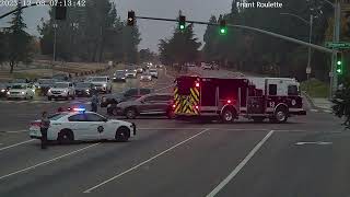 Pickup Truck Destroys Hyundai in RedLight Crash [upl. by Sparhawk318]