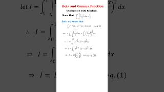 Beta and gamma function  Example 2 of Beta function mathematics maths engineering bsc [upl. by Hanny]