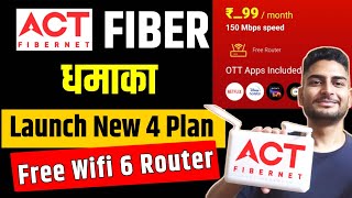 ACT FiberNet Launch 4 New Plan With Ott amp Live Tv Channels  Act fibernet plans [upl. by Suiluj]