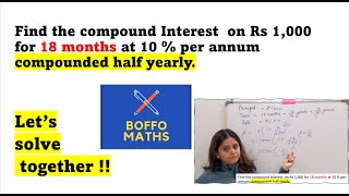 Class VIII Compound interest Calculated half yearly [upl. by Avlis]