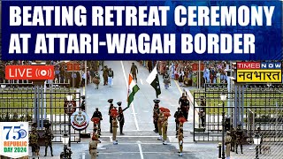 Beating Retreat Ceremony 2024 Live  Attari Wagah Border  Republic Day Celebration। Hindi News [upl. by Anazraf]