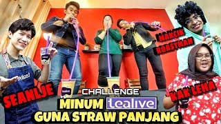 CHALLENGE MINUM TEALIVE GUNA STRAW PANJANG SAMPAI LANGITFT SEANLJEKAK LEHAampMAKCIK ROSMAH [upl. by Yralih]