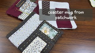 I made a patchwork mug coasters handmade patchwork [upl. by Gruber206]