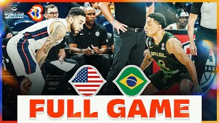 USA v Brazil  Basketball Full Game  FIBAWC 2023 Qualifiers [upl. by Eidoj681]