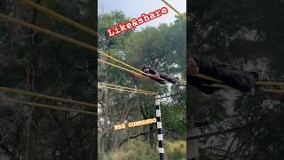 Rope travelling nsgcomando army specialforces ytshorts blackcatcommando warrior prasad93 [upl. by Redna]