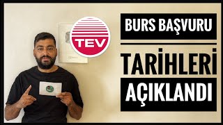 BURS BAŞVURU TARİHLERİ AÇIKLANDI  TEV BURS BAŞVURUUS NASIL YAPILIR 4500₺ KARŞILIKSIZ BURS [upl. by Sturdivant]