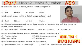 Class 3 Science Olympiad Model Test 1 Ques no 110 Science Olympiad Mock Test Class 3 NSO Class 3 [upl. by Joellen]