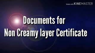 Document For Non Creamy Layer Certificate [upl. by Aible]