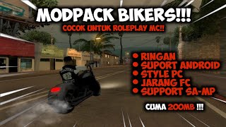 MODPACK BIKERS ANDROID MIRIP PC   MODPACK 200MB  GTA SAMP [upl. by Odragde910]