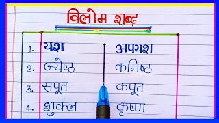 Vilom Shabd  विलोम शब्द  50 vilom shabd hindi mein  opposite words in hindi Antonyms [upl. by Enileme]