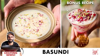 Basundi Recipe  Easy amp Tasty Festive Sweet  दिवाली पर बनाइये बासुंदी की रेसिपी  Chef Sanjyot Keer [upl. by Lief]