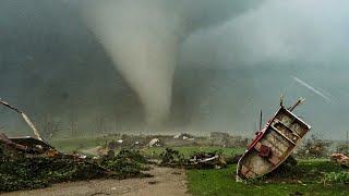 Violent Tornado Outbreak Houses Leveled in Iowa CLOSE RANGE VIDEO 4K [upl. by Nanoc]