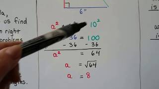 GED Math 27a The Pythagorean relationship [upl. by Griselda]