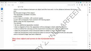 Experiment to find focus of convex lens [upl. by Nichol]