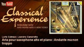 Eugène Bozza  Aria pour saxophone alto et piano  Andante ma non troppo  ClassicalExperience [upl. by Haley]