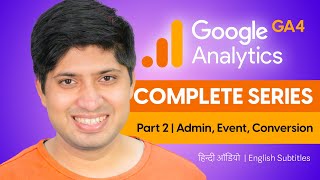 Part 2  Google Analytics Complete Tutorial Series in Hindi  Admin Settings Events and Conversion [upl. by Sinned562]