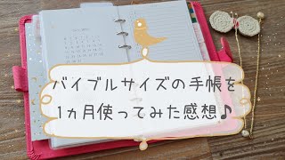 暇つぶし日記 vol18  バイブルサイズの手帳を1ヵ月使ってみた感想♪（音声あり） [upl. by Gessner]