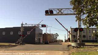 CPKC M274 and Texas Street Railroad Crossing  Leesville LA  12302023 [upl. by Shishko]