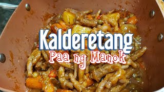 Kalderetang Paa ng Manok  Chicken Feet Caldereta  Panlasang Pinoy  Lutong Pinoy [upl. by Sherwin]