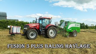 Case Puma 200 Baling Haylage with the McHale Fusion 3 Plus [upl. by Wendelina]