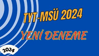 TYT ve MSÜ Tayfa İçin Bomba Deneme  2024  Ali Hocadan [upl. by Ruford]