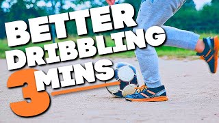 3 MINUTE Dribbling Drills Soccer Training Routine  Football Dribbling Drills [upl. by Aicercal]