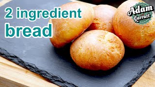 How to make bread with just TWO INGREDIENTS  no yeast bread  pantrydemic recipe 3 [upl. by December]