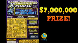 7 MILL PRIZE CROSSWORD EXTREME SCRATCH OFF TICKET [upl. by Hite]