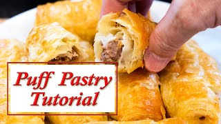 Puff Pastry Homemade Buttery Simple and delicious [upl. by Anavi]