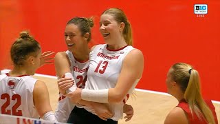 Wisconsin vs Minnesota  2024 Womens College Volleyball Nov 20 2024 [upl. by Judsen639]