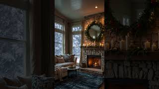 Cozy Fireplace Snuggle Up In A Winter Wonderland [upl. by Haimrej]