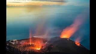 Stromboli volcano erupts from multiple vents during phase of elevated activity Jan 2019 [upl. by Eelirem]