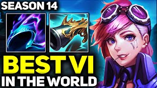 RANK 1 BEST VI IN SEASON 14  AMAZING GAMEPLAY  League of Legends [upl. by Claudianus]