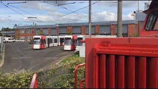 In Krefelder Schluff Museum Train passing the Tramway Remise with Trams at St Tönis  Krefeld 🇩🇪👍👍👍🚂 [upl. by Tahp801]