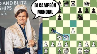 ¡ES CAMPEÓN MUNDIAL DE AJEDREZ RÁPIDO 🏆 Carlsen vs Praggnanandhaa Mundial de Rápidas 2023 [upl. by Anirtal]