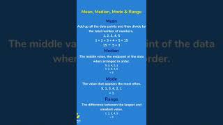 Mean median mode range [upl. by Swane]