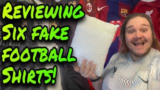 Biggest ever fake football shirt haul FoFoShop3com review [upl. by Anitnamaid]