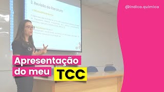 MINHA APRESENTAÇÃO DE TCC em Química Licenciatura na UFMG  IndicaQUI [upl. by Haldes]