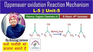 Oppenauer oxidation Reaction Mechanism  L5 Unit5 Pharma Organic chemistry III [upl. by Edwin826]