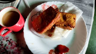 Aaj Breakfast mein Bread Pakoda food foodie [upl. by Llydnek]