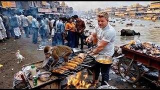 Gordon Ramsays EXTREME FOOD TOUR in INDIA by Hailuo AI [upl. by Ocsecnarf]