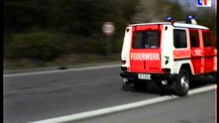 Stuttgart FD  Feuerwehr Stuttgart heavy motorcycle crash  schwerer Motorradunfall 21041991 [upl. by Eilram]