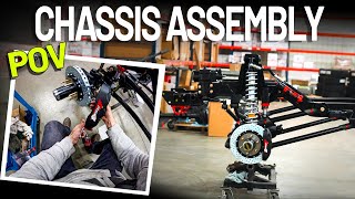 Roadster Shop POV  RS4 4WD 1987 Chevy Suburban chassis assembly [upl. by Bogosian]