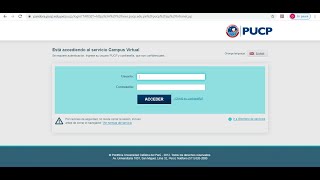 Tutorial Campus Virtual PUCP [upl. by Yesnikcm]